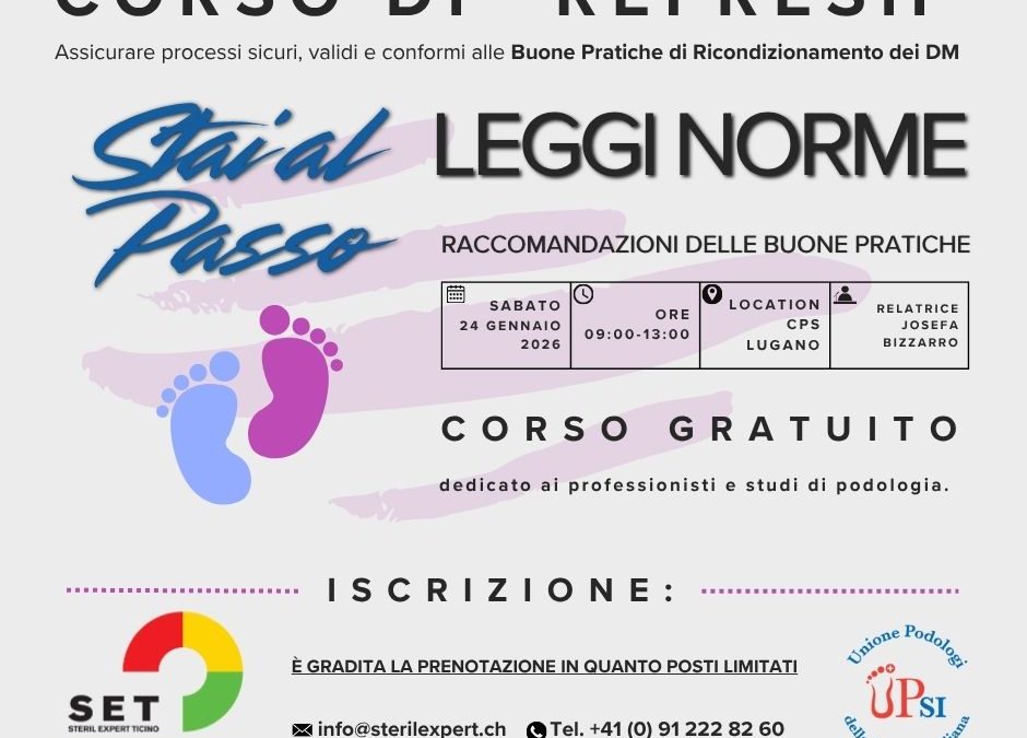 Corso di “REFRESH” LEGGI NORME in Podologia